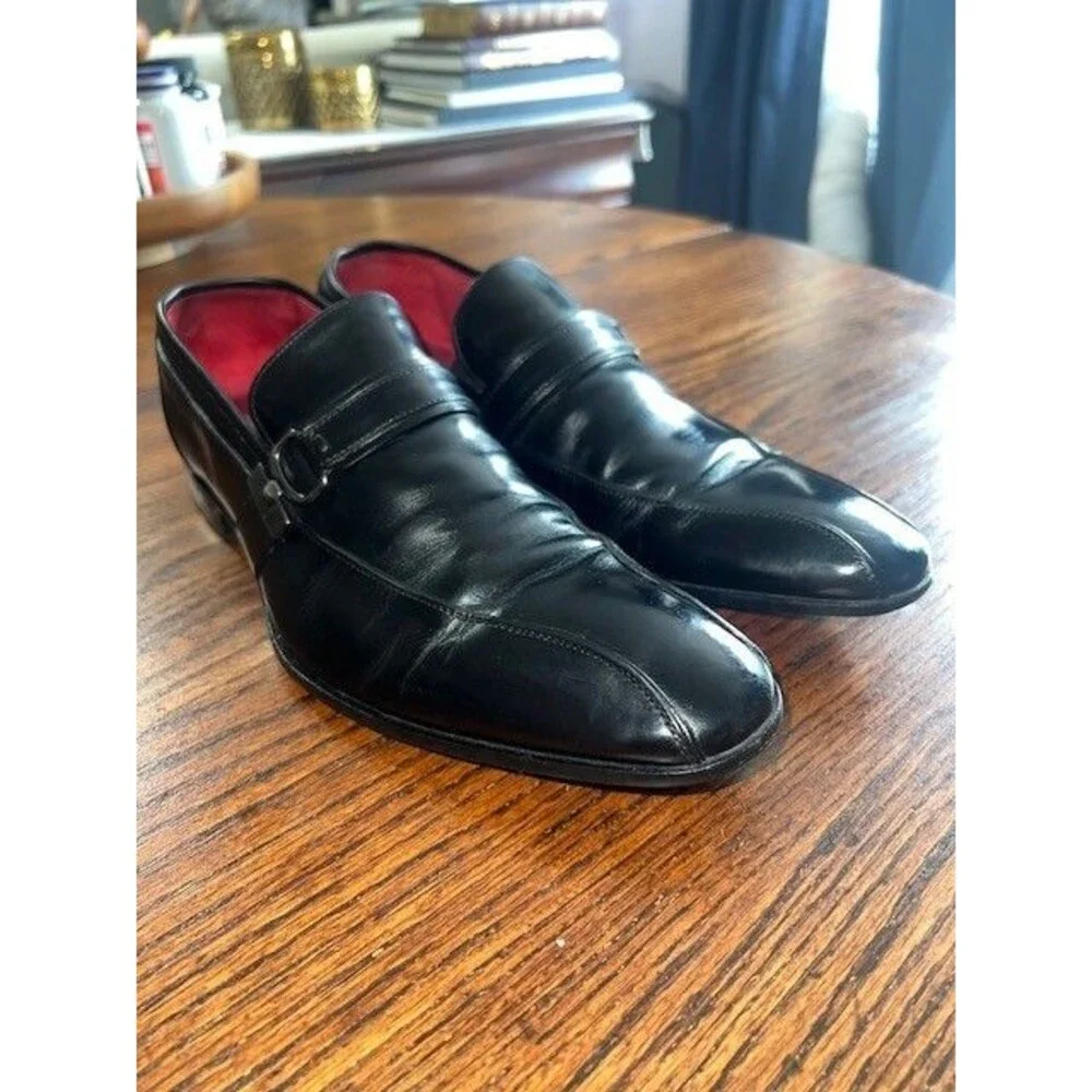 Mezlan Tiziano Custom Loafers (Style 25386) Black Calfskin Men’s 8.5M